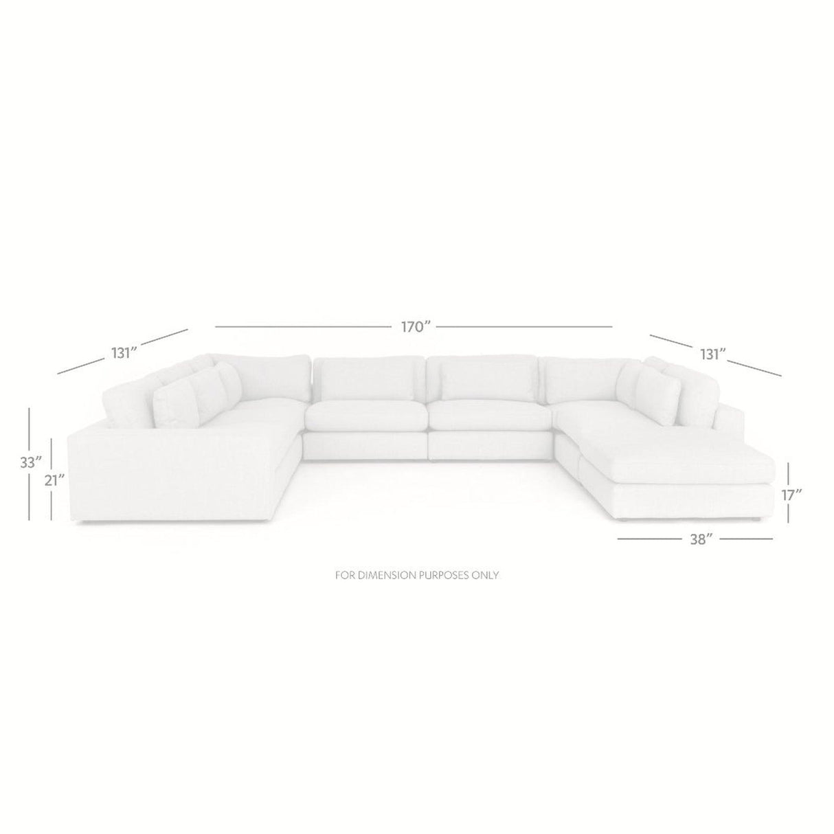 Four Hands Bloor 7-Pc Sectional With Ottoman