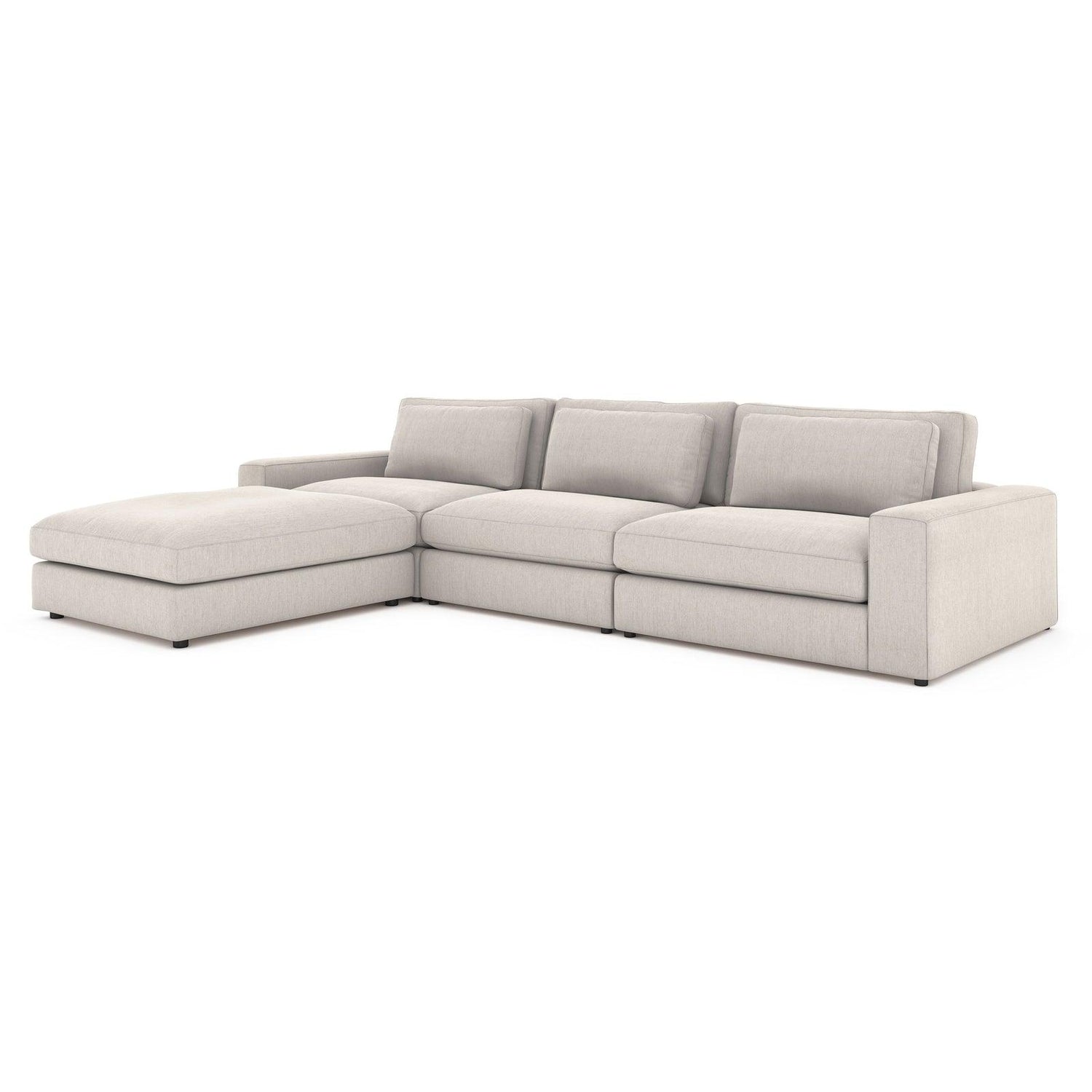 Four Hands Bloor 3 Pc Sectional With Ottoman