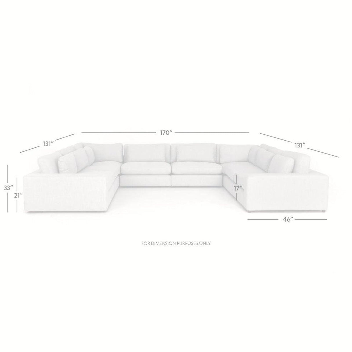 Four Hands Bloor 8-Pc Sectional