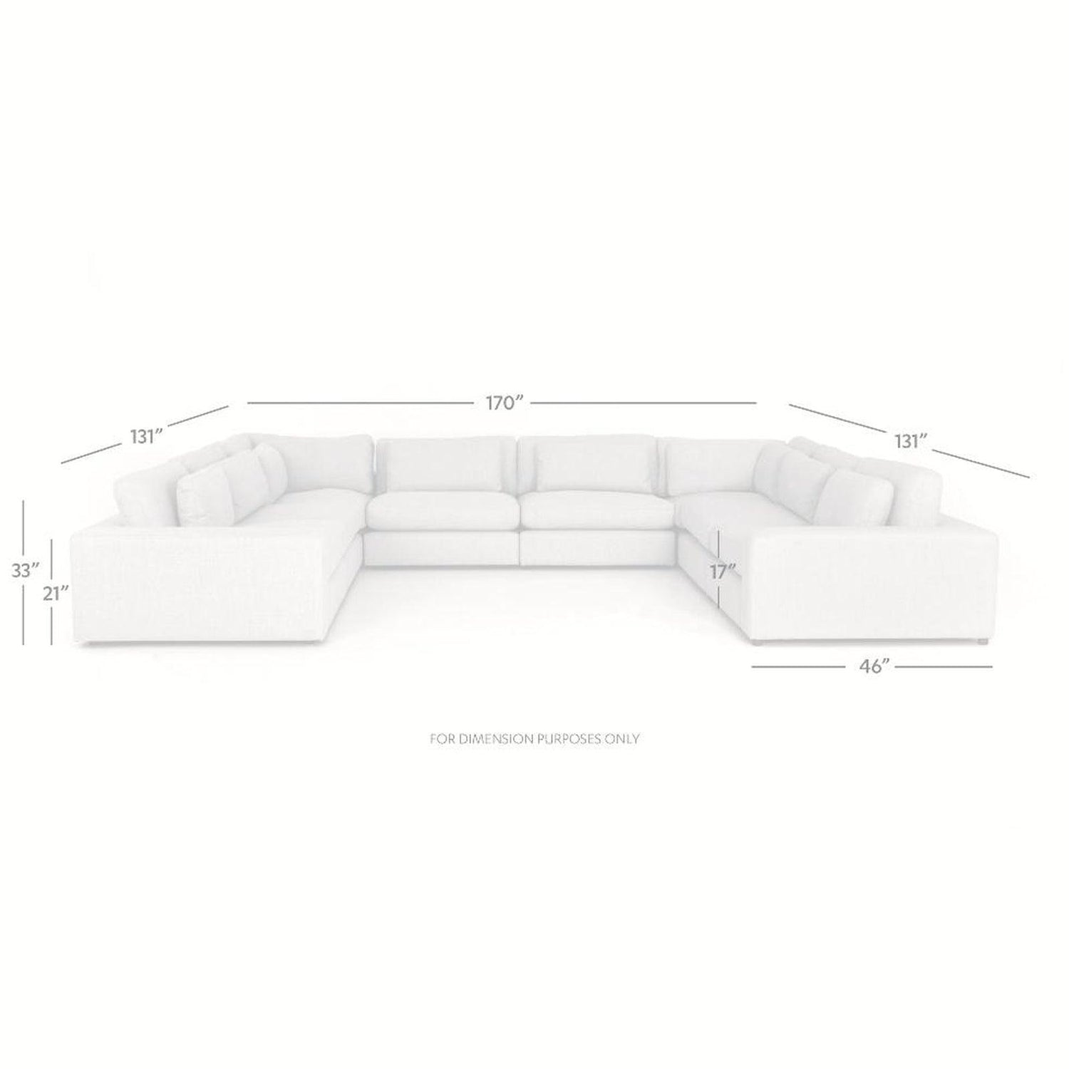 Four Hands Bloor 8-Pc Sectional