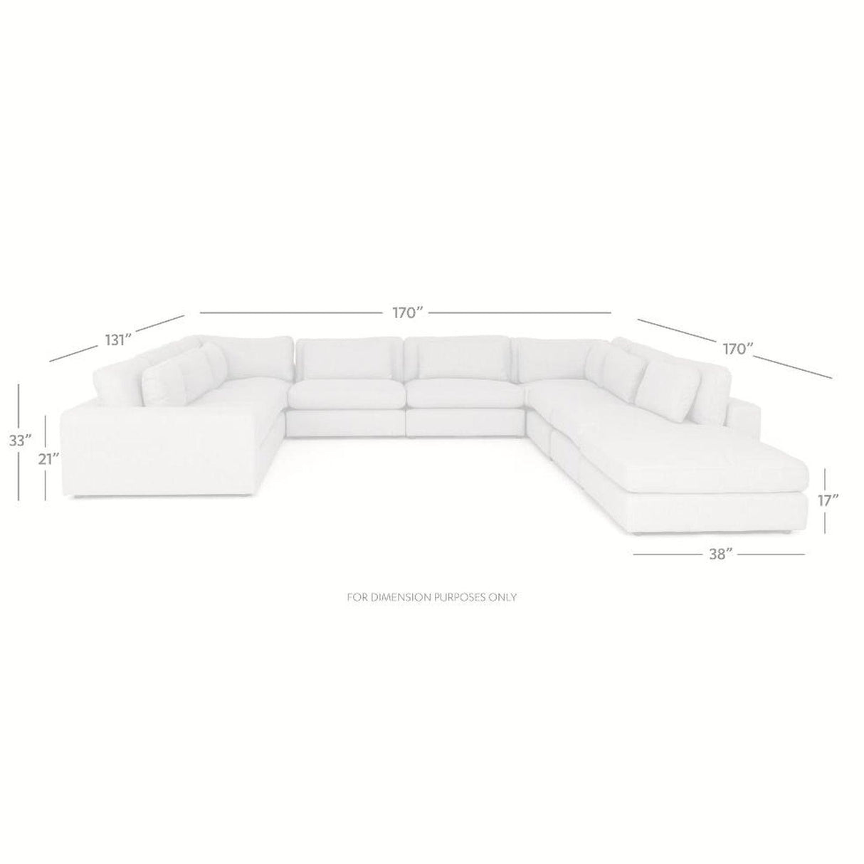 Four Hands Bloor 8-Pc Sectional