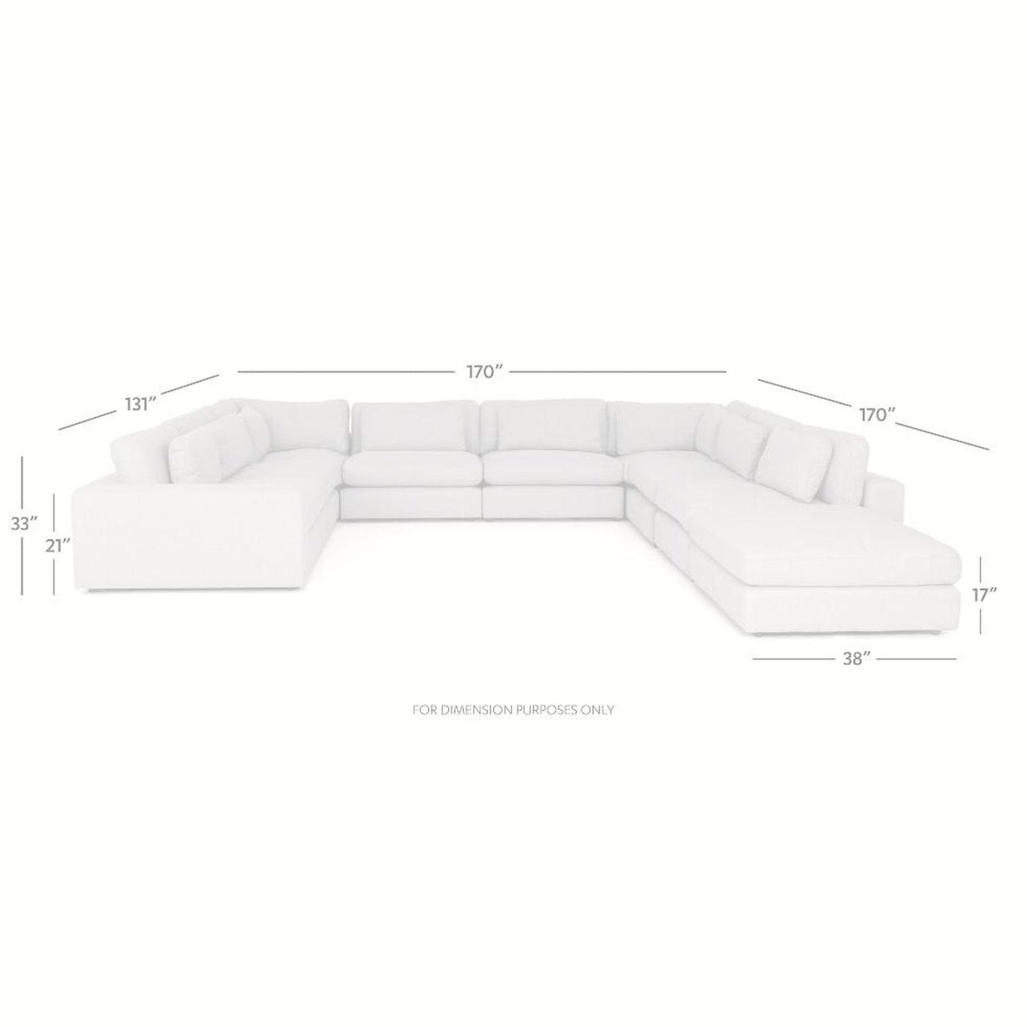 Four Hands Bloor 8-Pc Sectional