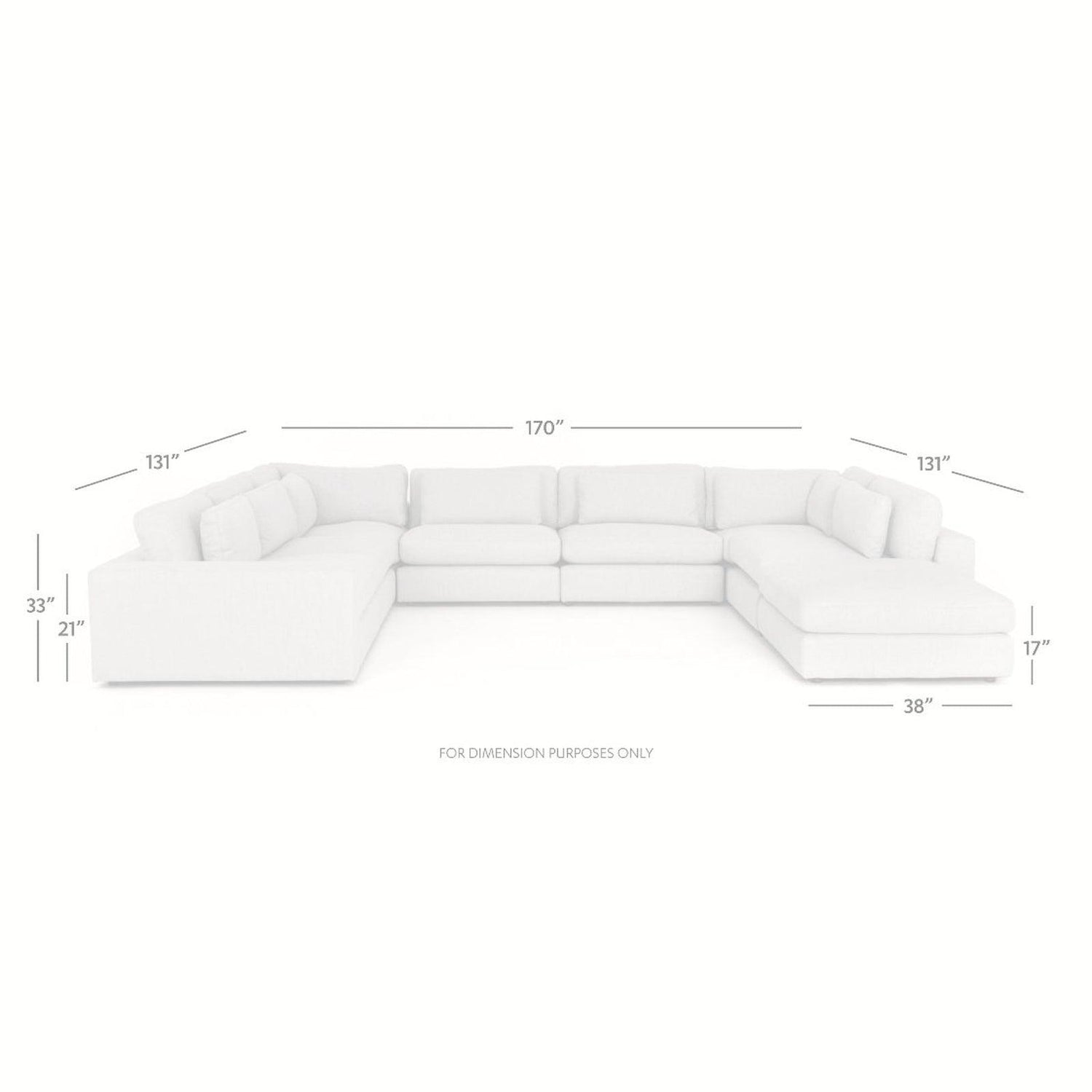 Four Hands Bloor 7-Pc Sectional With Ottoman