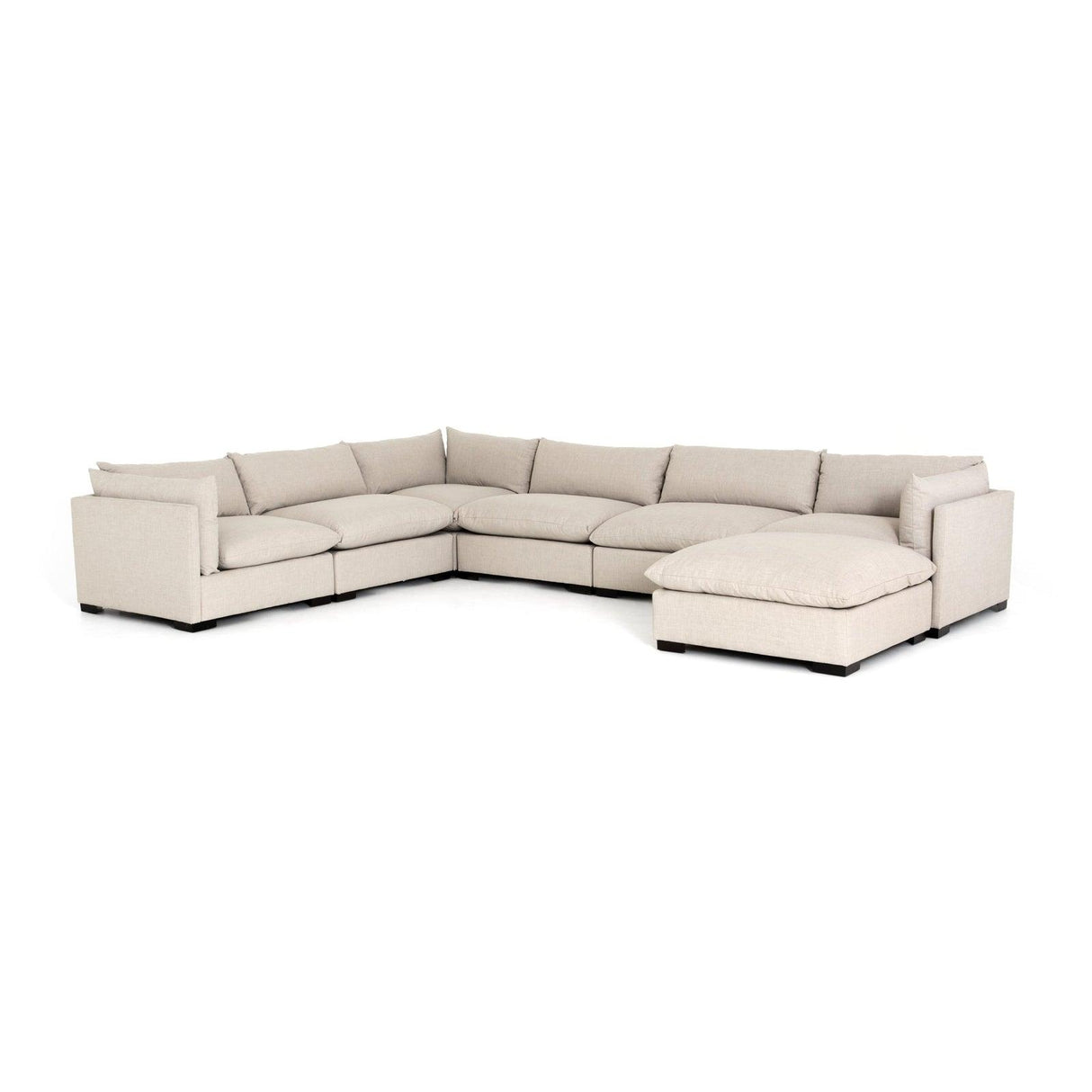 Four Hands Westwood 6 Pc Sectional With Ottoman