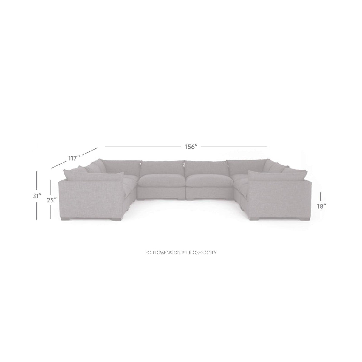 Four Hands Westwood 8 Pc Sectional