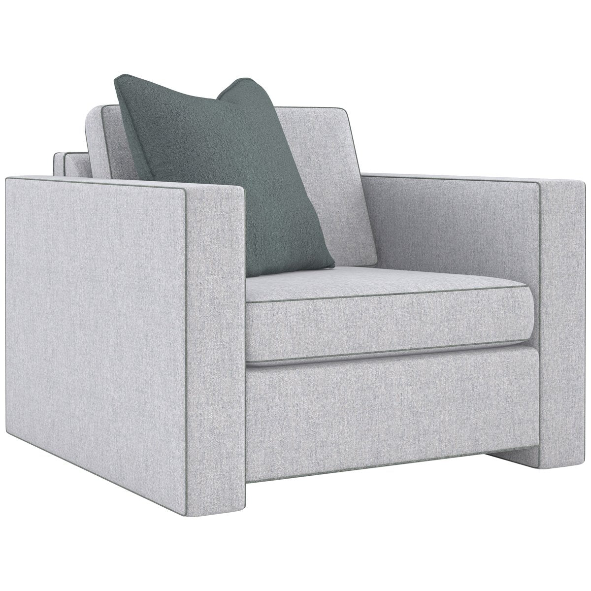 Caracole Upholstery Welt Played Chair In Brushed Tweed