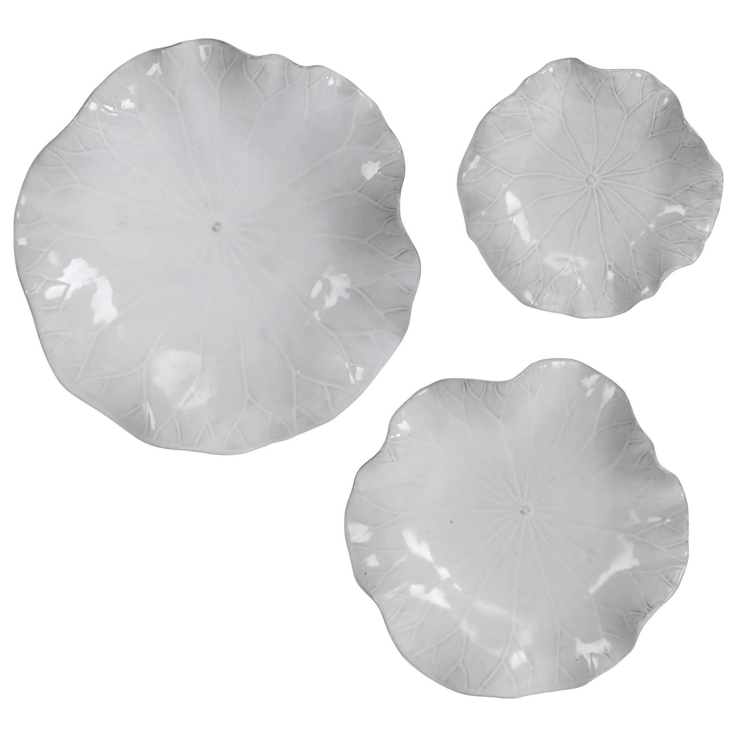 Abella Ceramic Wall Decor - Set Of 3 | Uttermost | Home Elegance USA