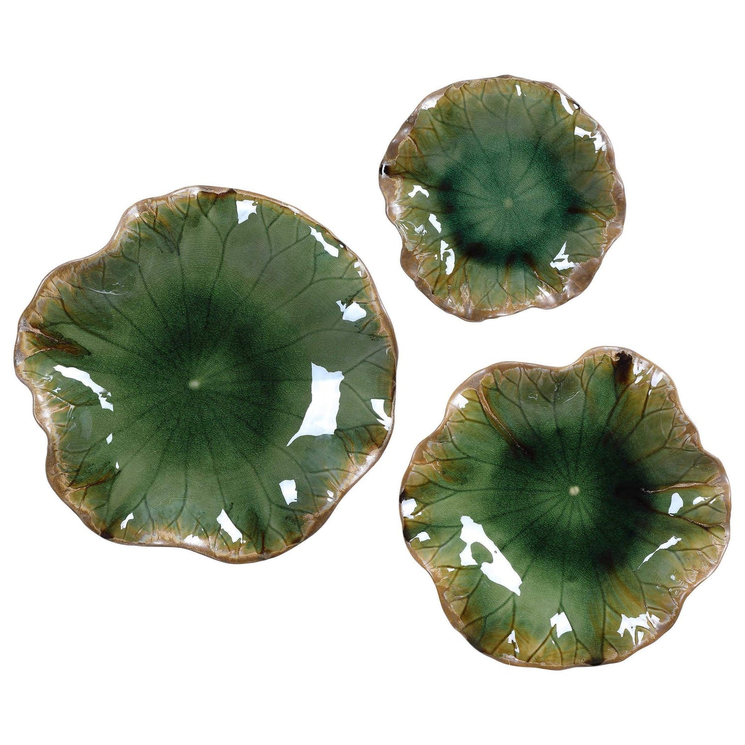 Abella Ceramic Wall Decor - Set Of 3 | Uttermost | Home Elegance USA