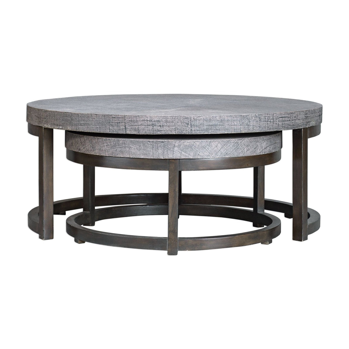 Aiyara Gray Nesting Tables - Set Of 2 | Uttermost | Home Elegance USA