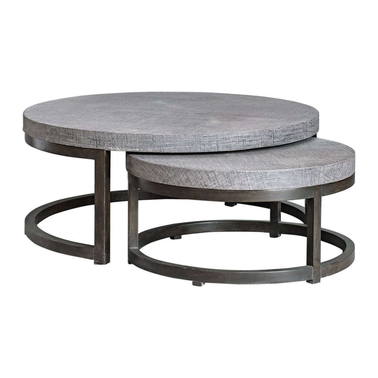 Aiyara Gray Nesting Tables - Set Of 2 | Uttermost | Home Elegance USA