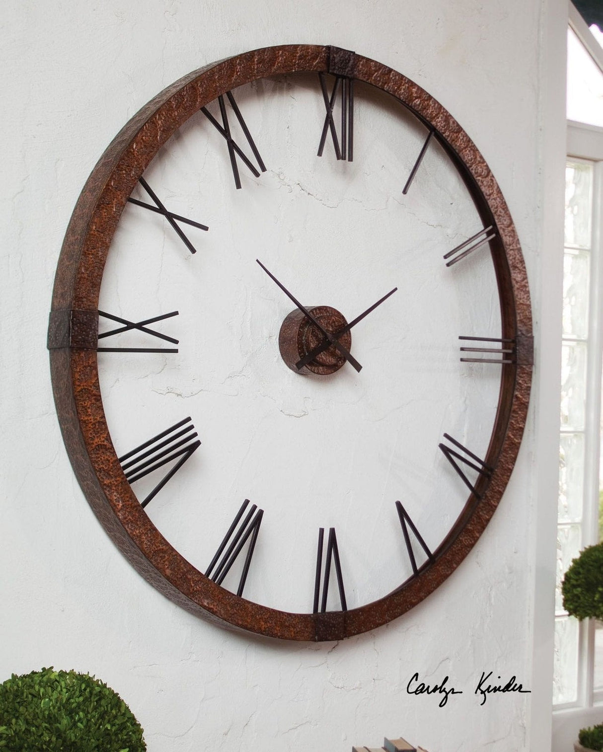 Amarion 60" Copper Wall Clock | Uttermost | Home Elegance USA