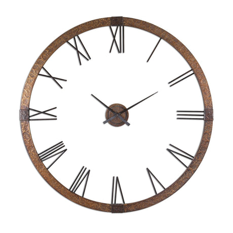 Uttermost Amarion 60" Copper Wall Clock - Home Elegance USA