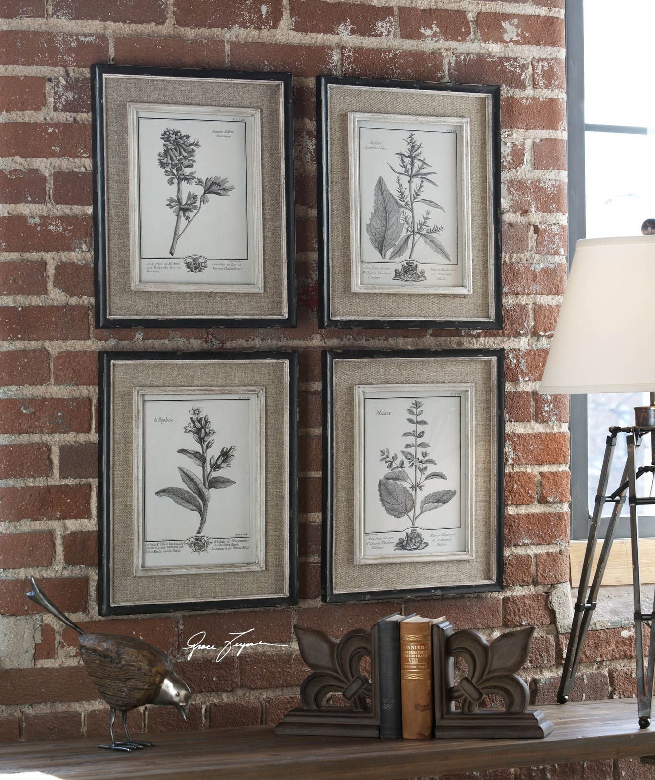 Casual Grey Study Framed Art - Set Of 4 | Uttermost | Home Elegance USA