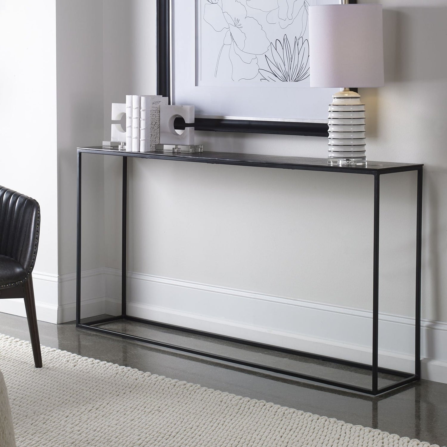 Coreene Large Industrial Console Table | Uttermost | Home Elegance USA