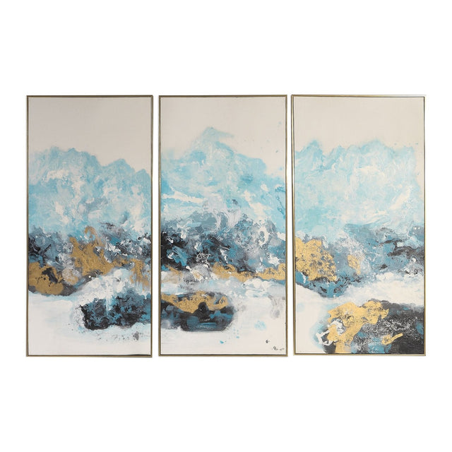 Crashing Waves Abstract Art - Set Of 3 | Uttermost | Home Elegance USA