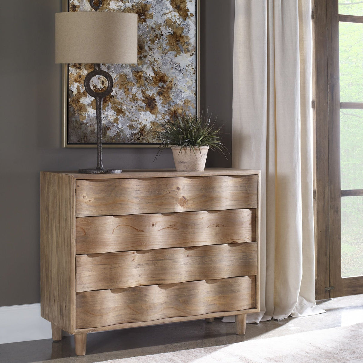 Crawford Light Oak Accent Chest | Uttermost | Home Elegance USA