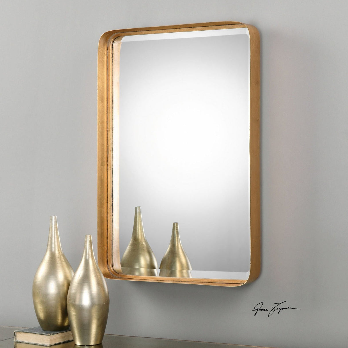 Crofton Antique Gold Mirror | Uttermost | Home Elegance USA