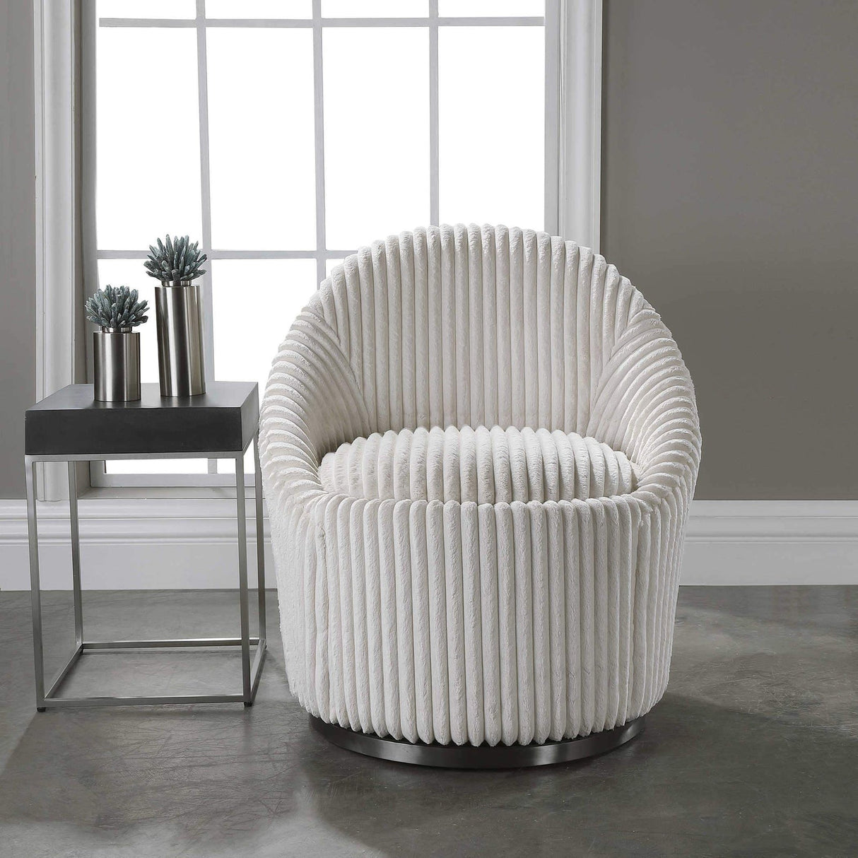 Crue Swivel Chair | Uttermost | Home Elegance USA