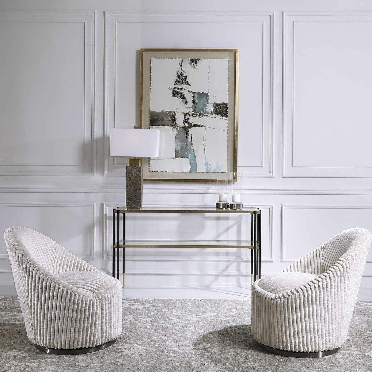 Crue Swivel Chair | Uttermost | Home Elegance USA