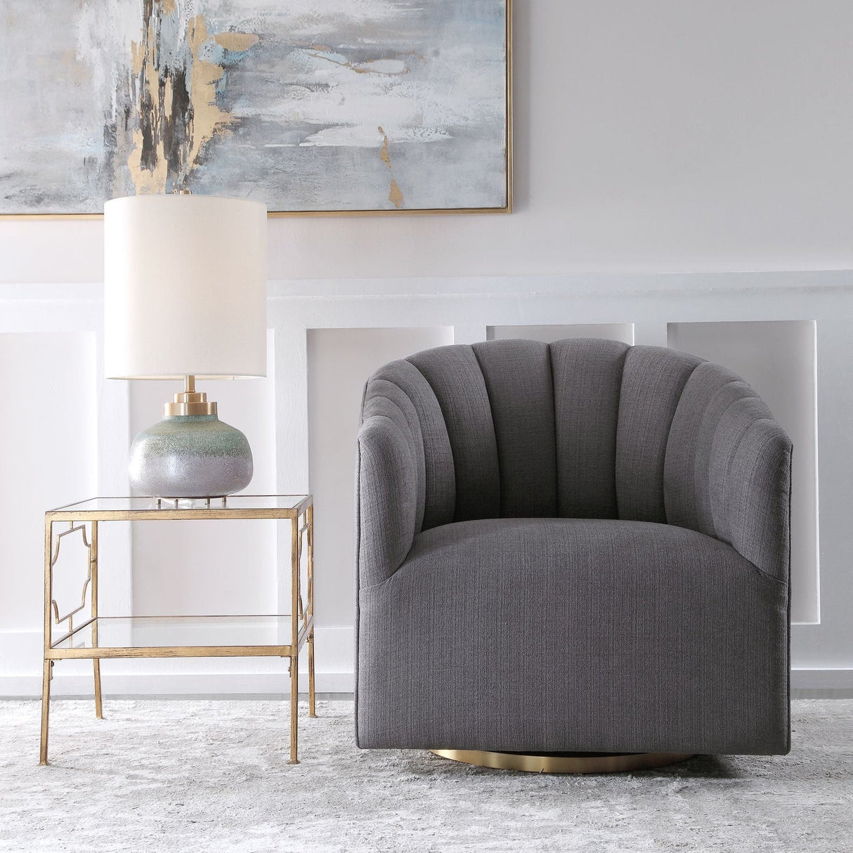 Cuthbert Modern Swivel Chair | Uttermost | Home Elegance USA