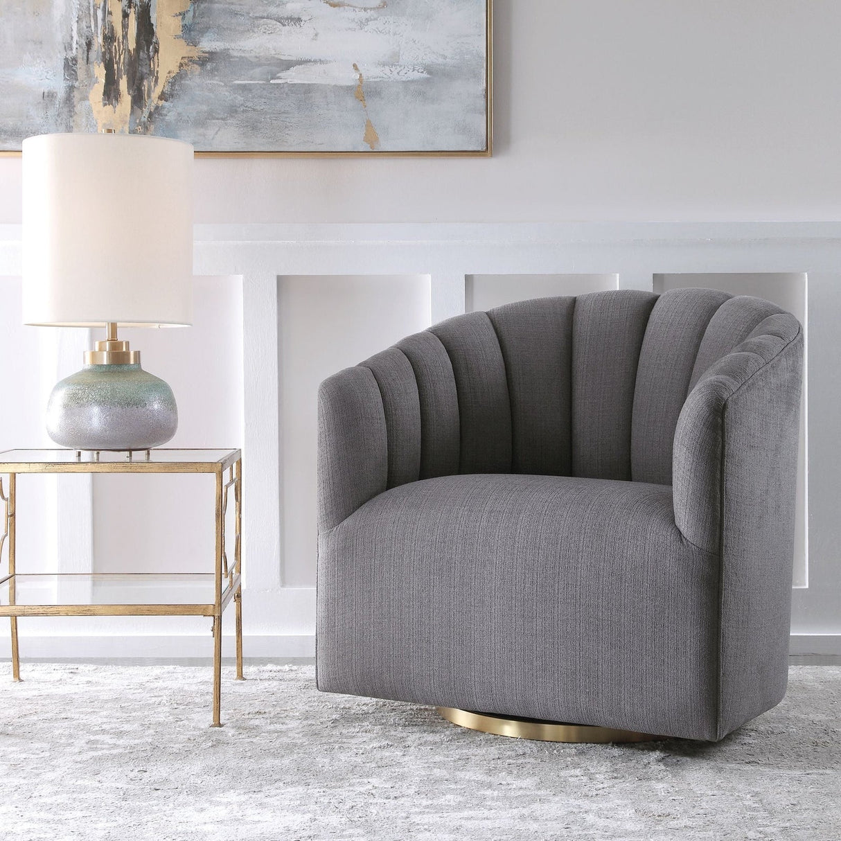 Cuthbert Modern Swivel Chair | Uttermost | Home Elegance USA