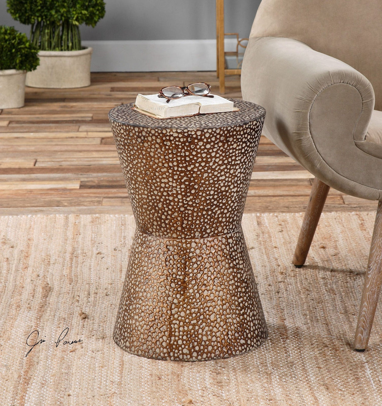 Cutler Drum Shaped Accent Table | Uttermost | Home Elegance USA
