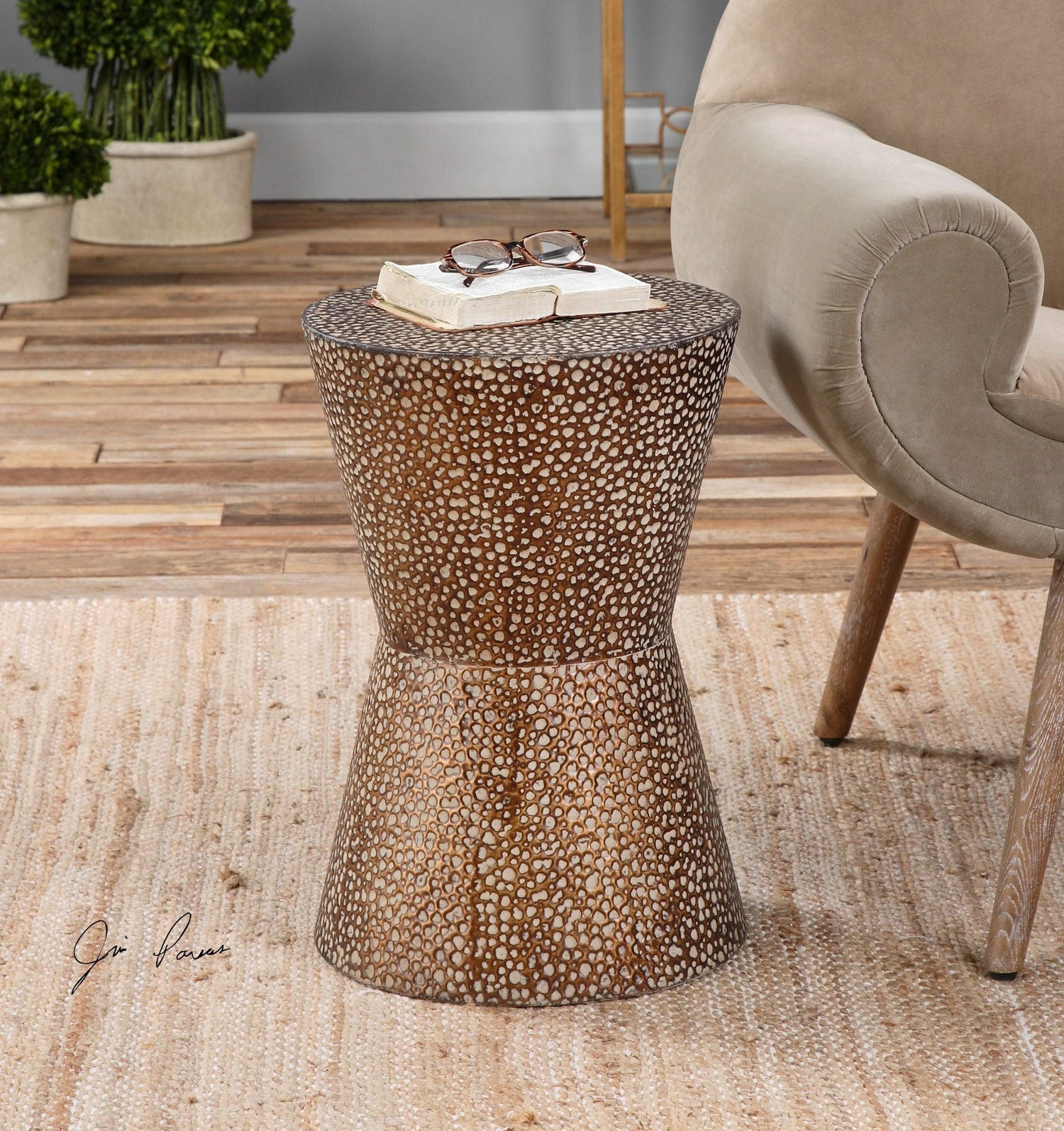 Cutler Drum Shaped Accent Table | Uttermost | Home Elegance USA