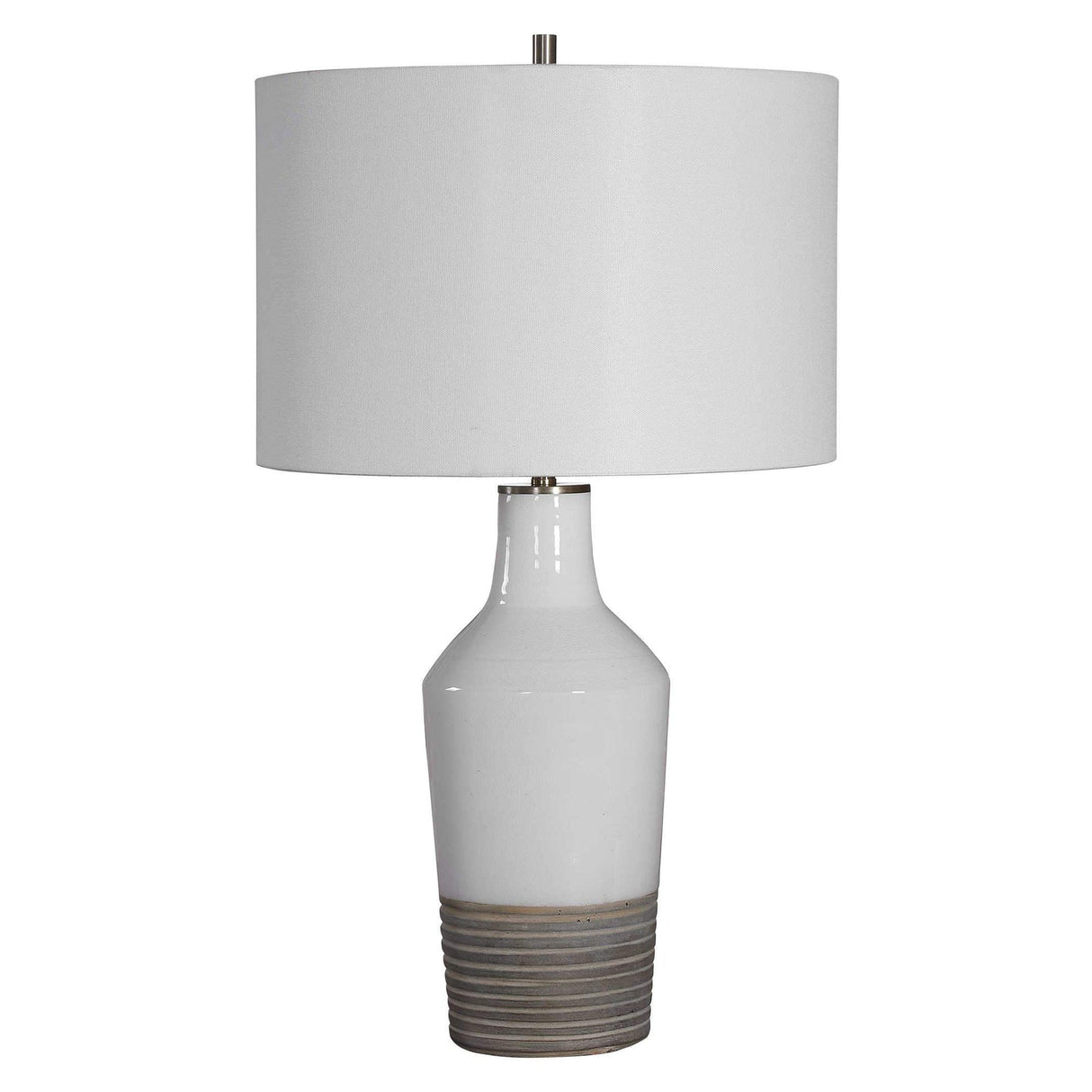 Dakota White Crackle Table Lamp | Uttermost | Home Elegance USA