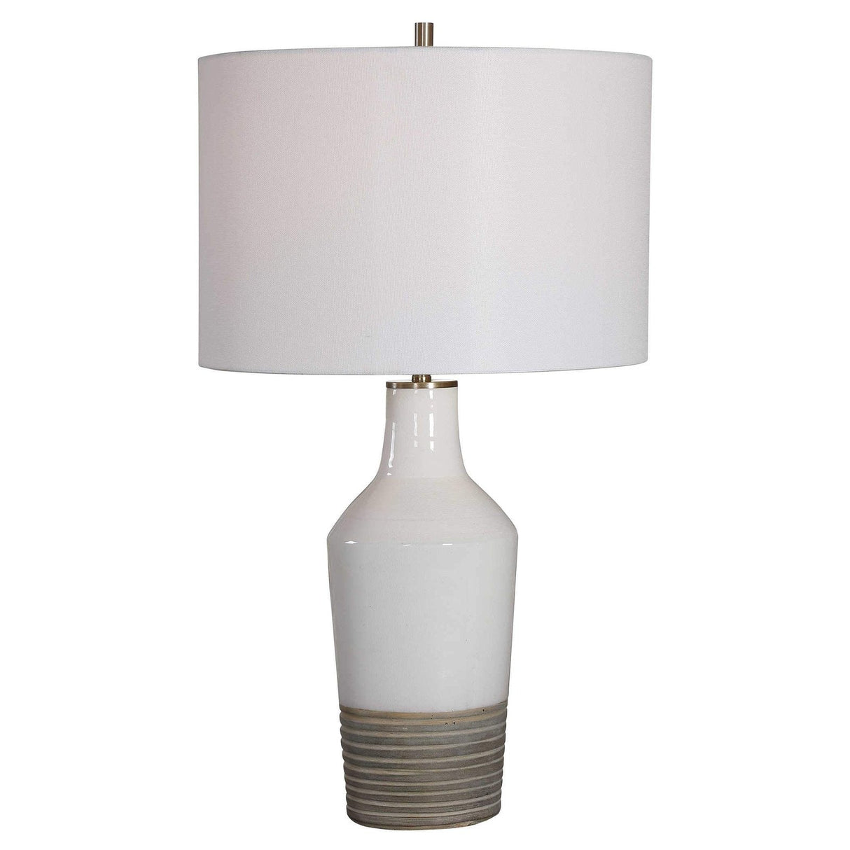 Dakota White Crackle Table Lamp | Uttermost | Home Elegance USA