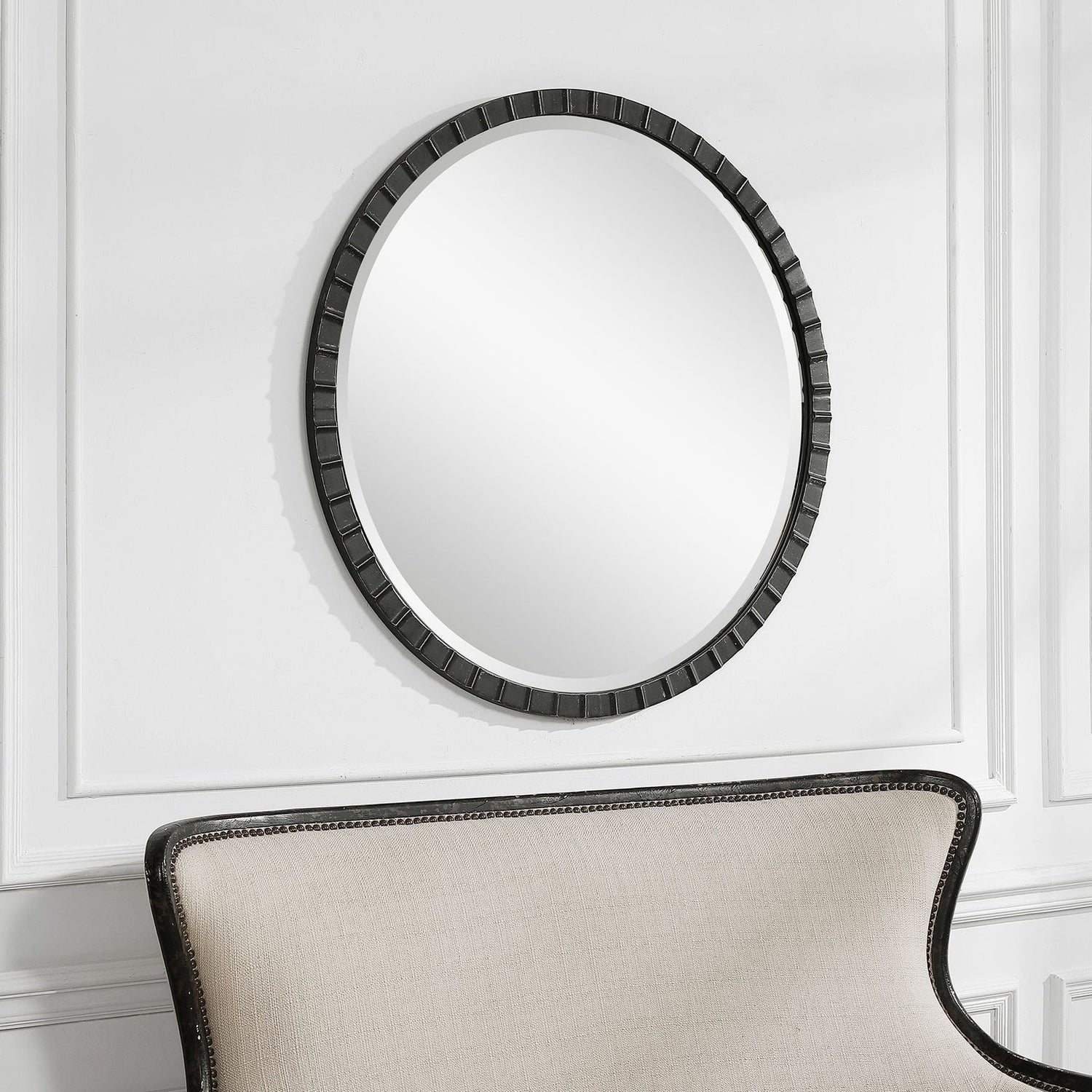Dandridge Round Industrial Mirror | Uttermost | Home Elegance USA