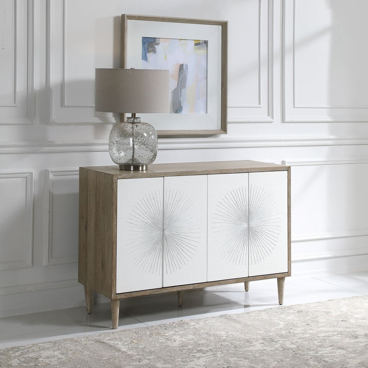 Dani 4 Door White Cabinet | Uttermost | Home Elegance USA