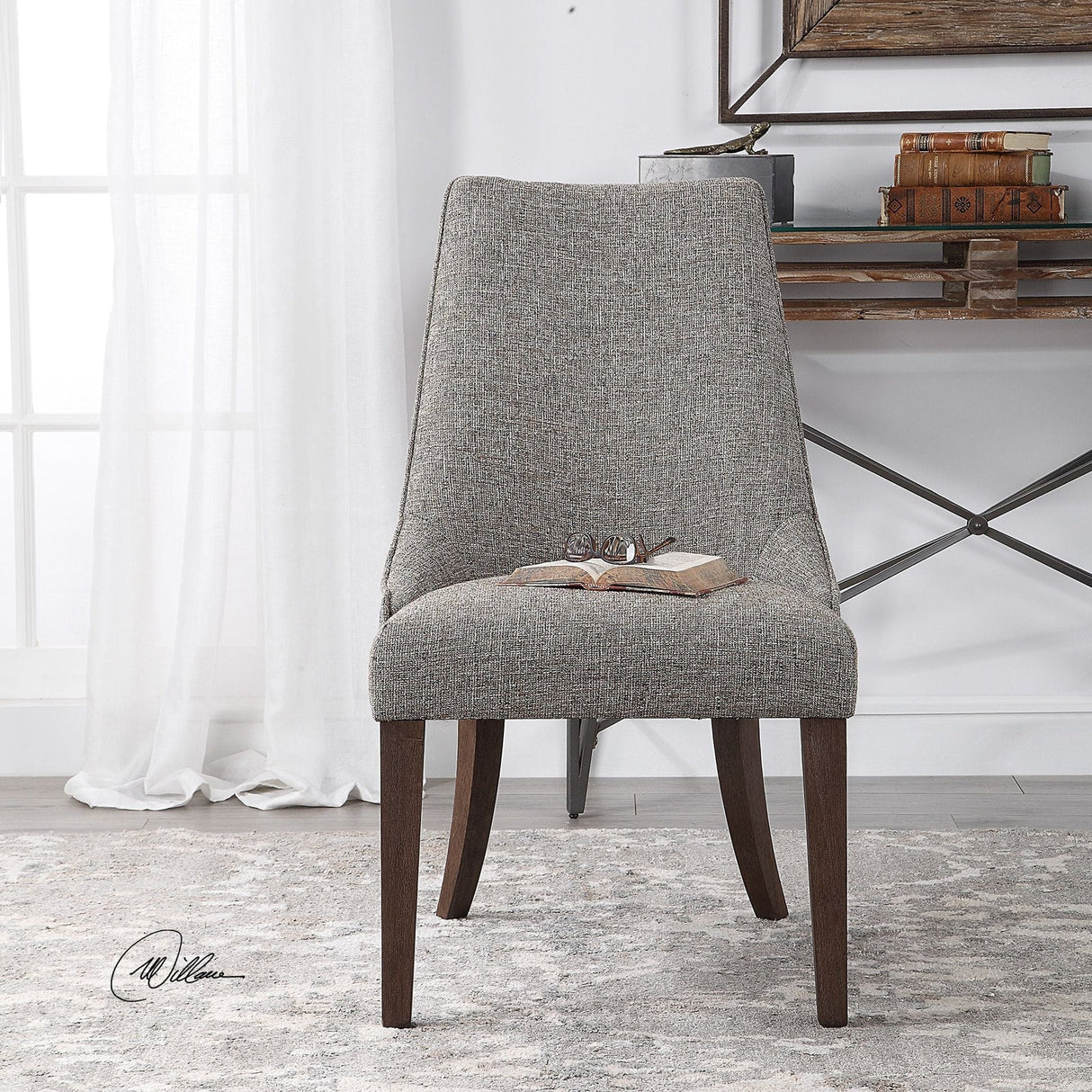 Daxton Earth Tone Armless Chair | Uttermost | Home Elegance USA