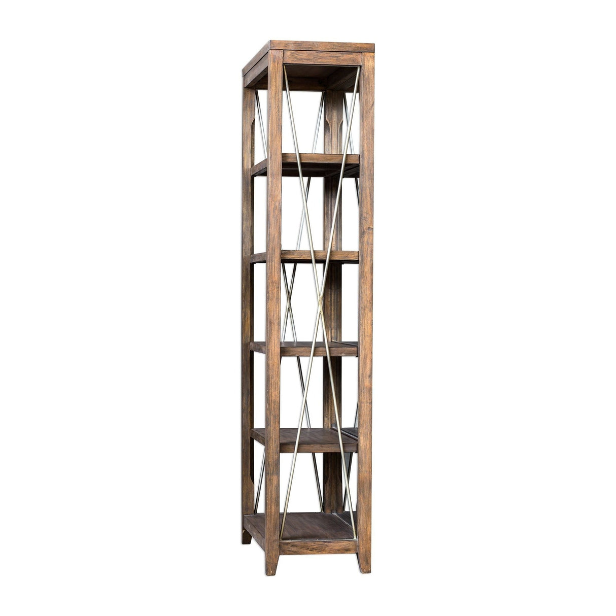 Delancey Weathered Oak Etagere | Uttermost | Home Elegance USA