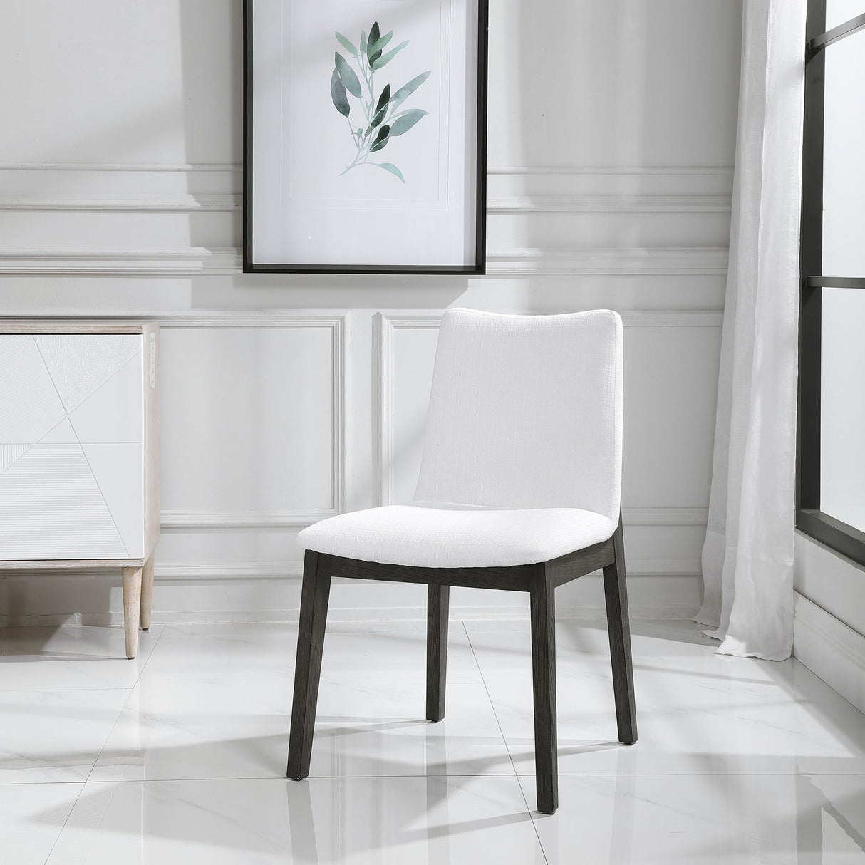 Delano White Armless Chair - Set Of 2 | Uttermost | Home Elegance USA