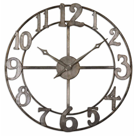 Uttermost Delevan 32" Metal Wall Clock - Home Elegance USA