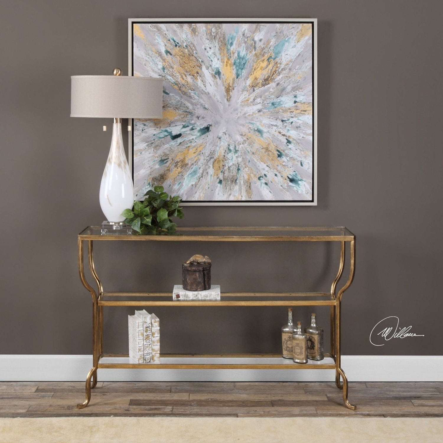 Deline Gold Console Table | Uttermost | Home Elegance USA
