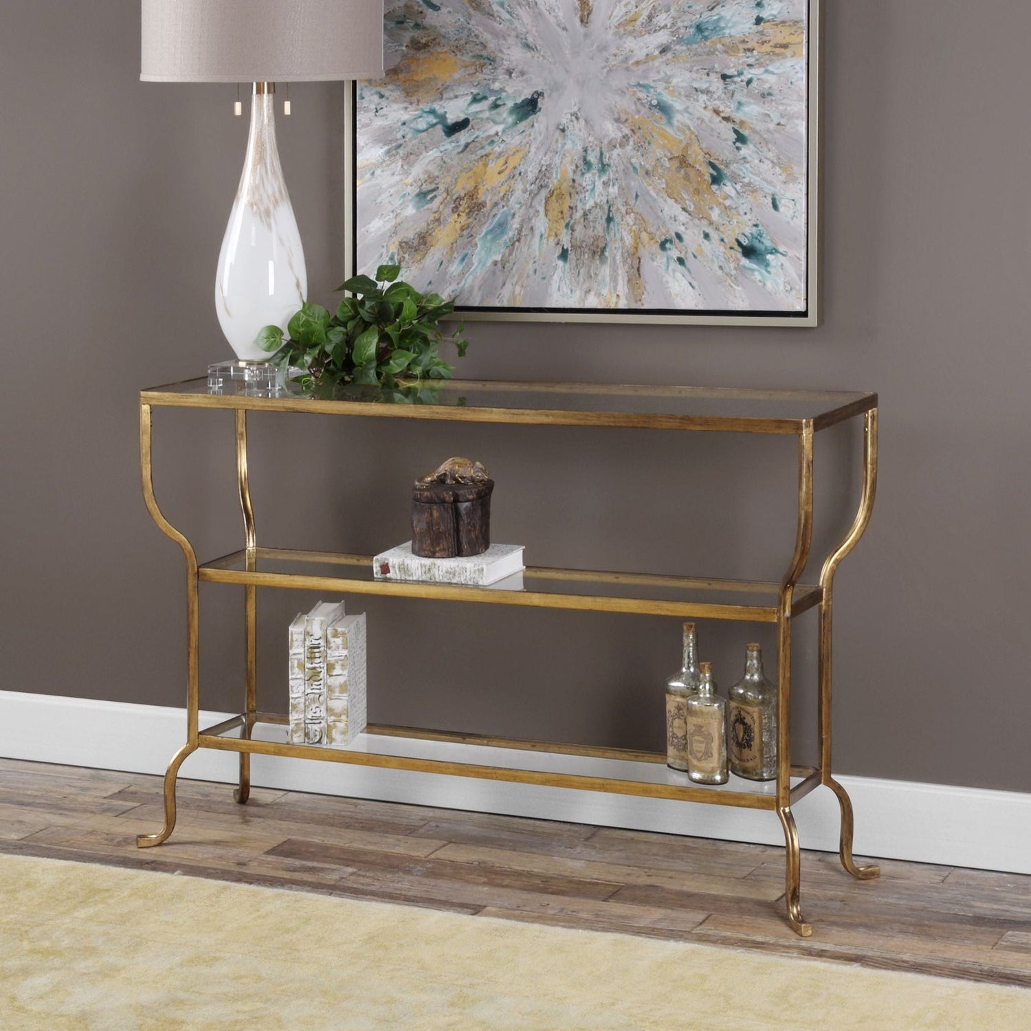 Deline Gold Console Table | Uttermost | Home Elegance USA
