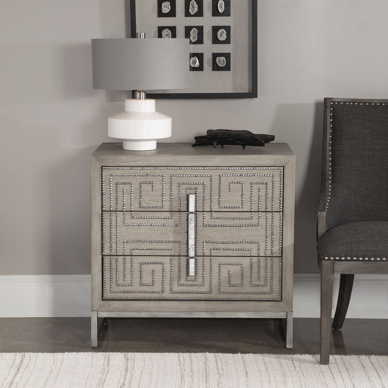 Devya Gray Oak Accent Chest | Uttermost | Home Elegance USA