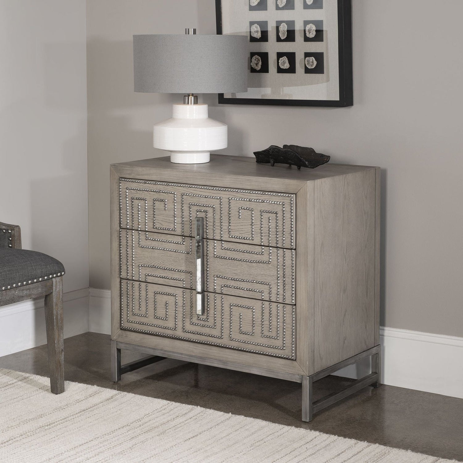 Devya Gray Oak Accent Chest | Uttermost | Home Elegance USA