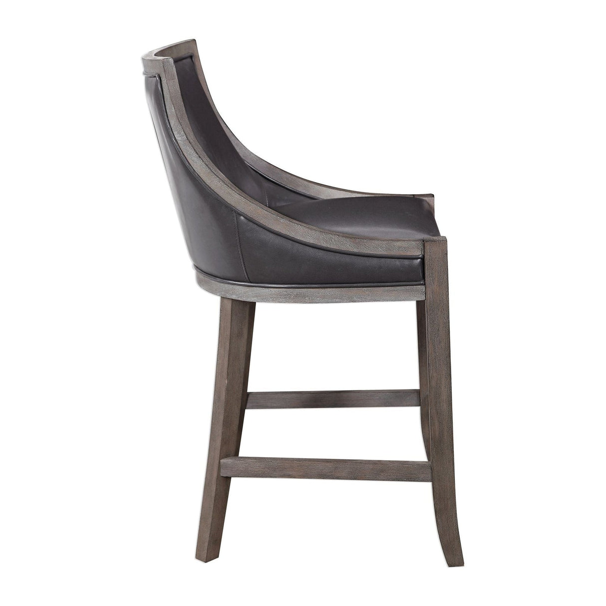 Uttermost Elowen Leather Counter Stool - Home Elegance USA