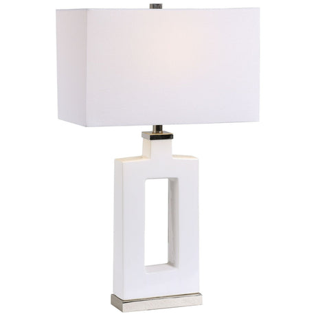 Uttermost Entry Modern White Table Lamp - Home Elegance USA