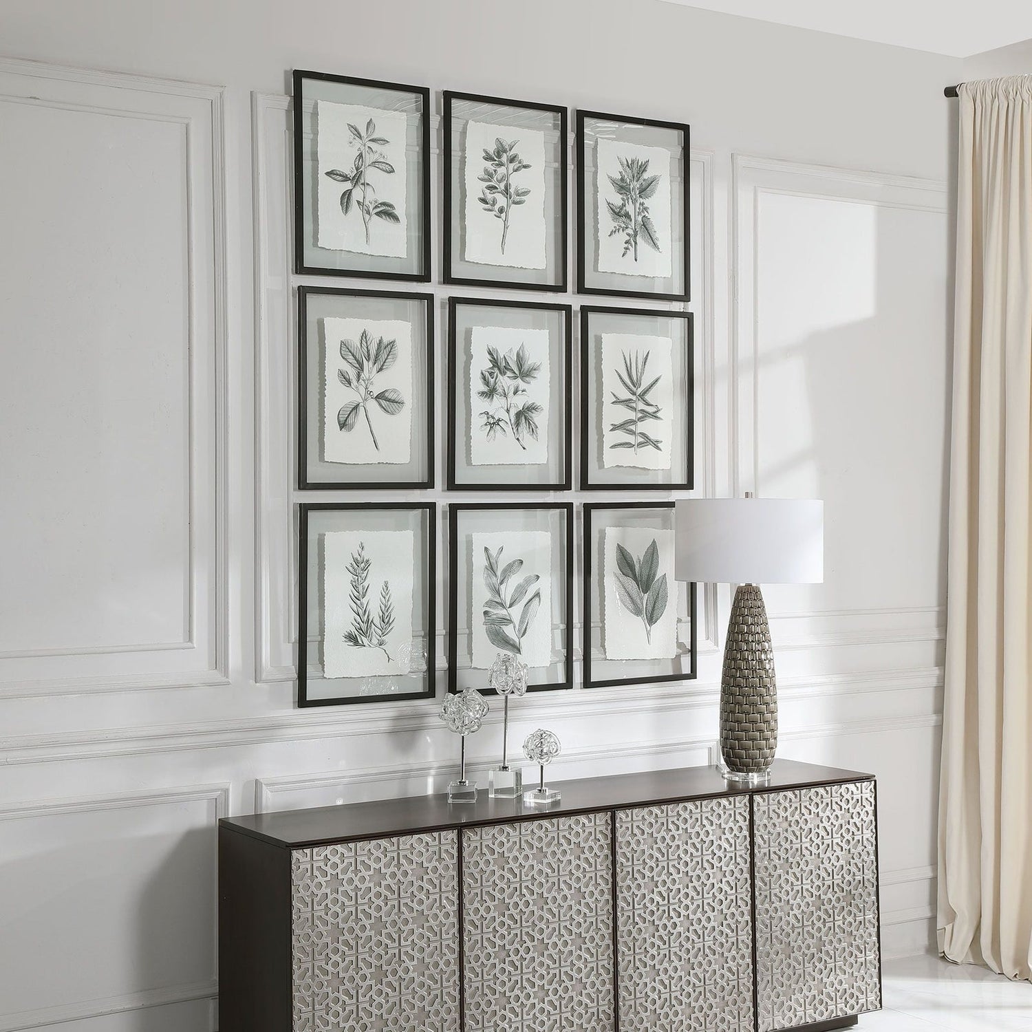Uttermost Farmhouse Florals Framed Prints - Set Of 9 - Home Elegance USA