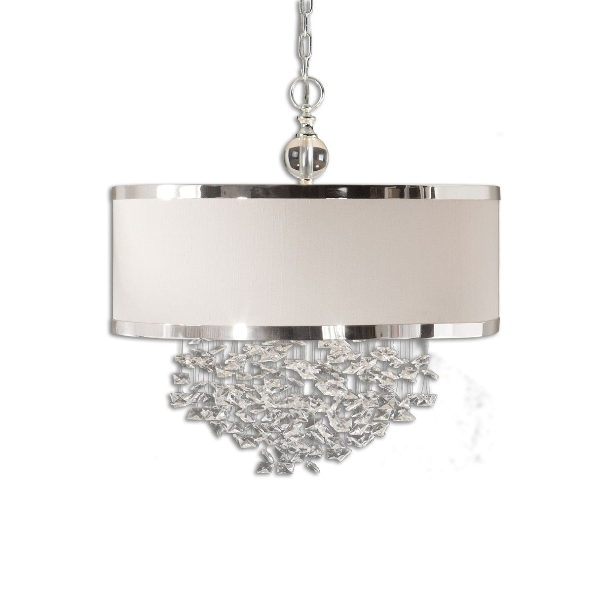 Uttermost Fascination 3 Light Silken Drum Pendant - Home Elegance USA
