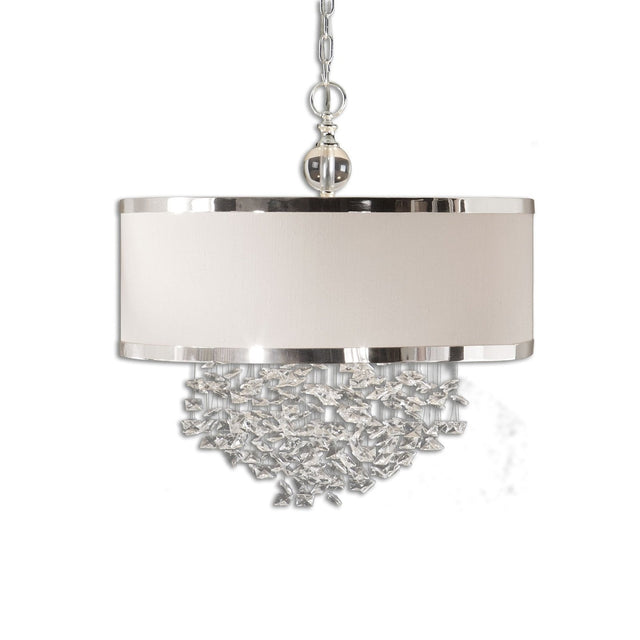 Uttermost Fascination 3 Light Silken Drum Pendant - Home Elegance USA