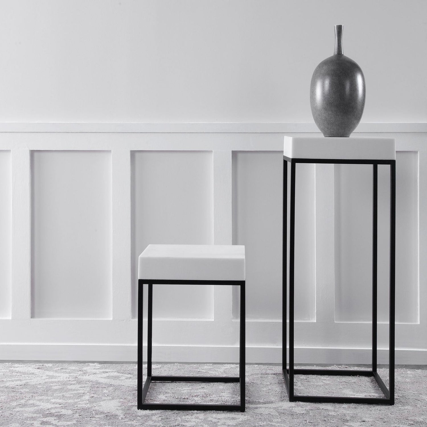 Uttermost Gambia Marble Plant Stand - Home Elegance USA