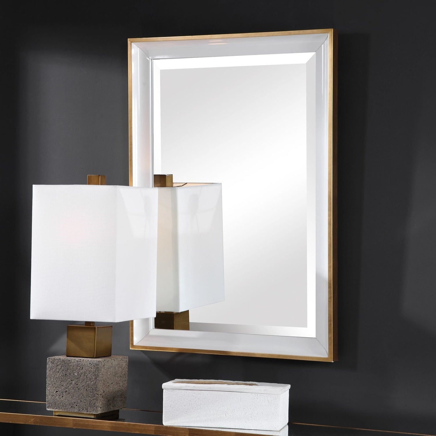 Uttermost Gema White Mirror - Home Elegance USA