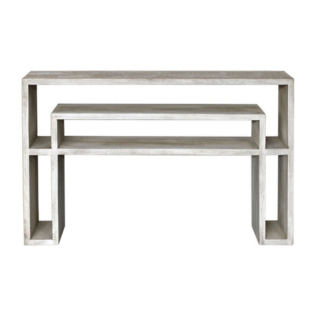 Uttermost Genara Bone White Carved Console Table - Home Elegance USA