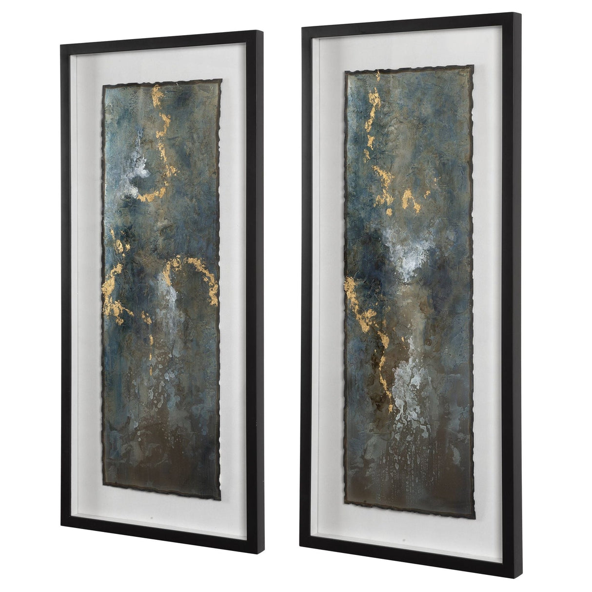 Uttermost Glimmering Agate Abstract Prints - Set Of 2 - Home Elegance USA