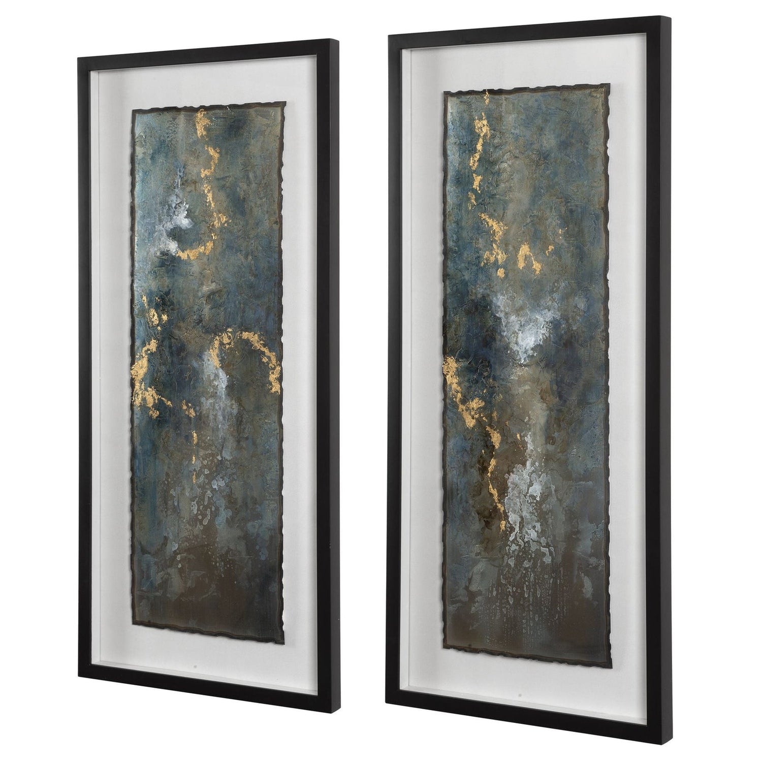 Uttermost Glimmering Agate Abstract Prints - Set Of 2 - Home Elegance USA