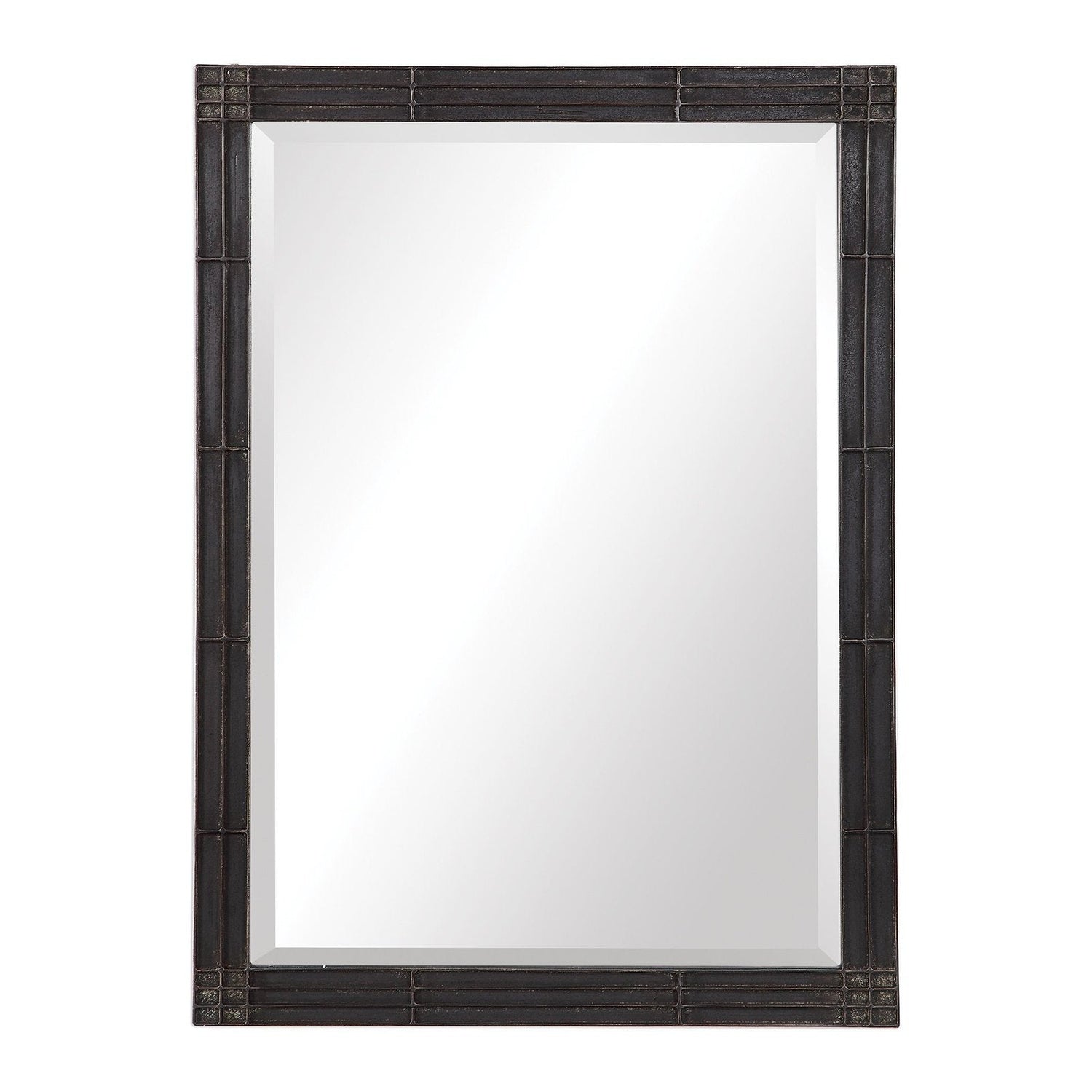 Uttermost Gower Aged Black Vanity Mirror - Home Elegance USA